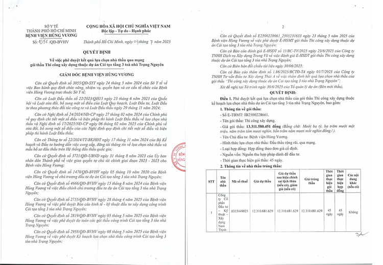 Một phần Quyết định số 4356/QĐ-BVHV. Nguồn MSC. qdinh4356-1.png