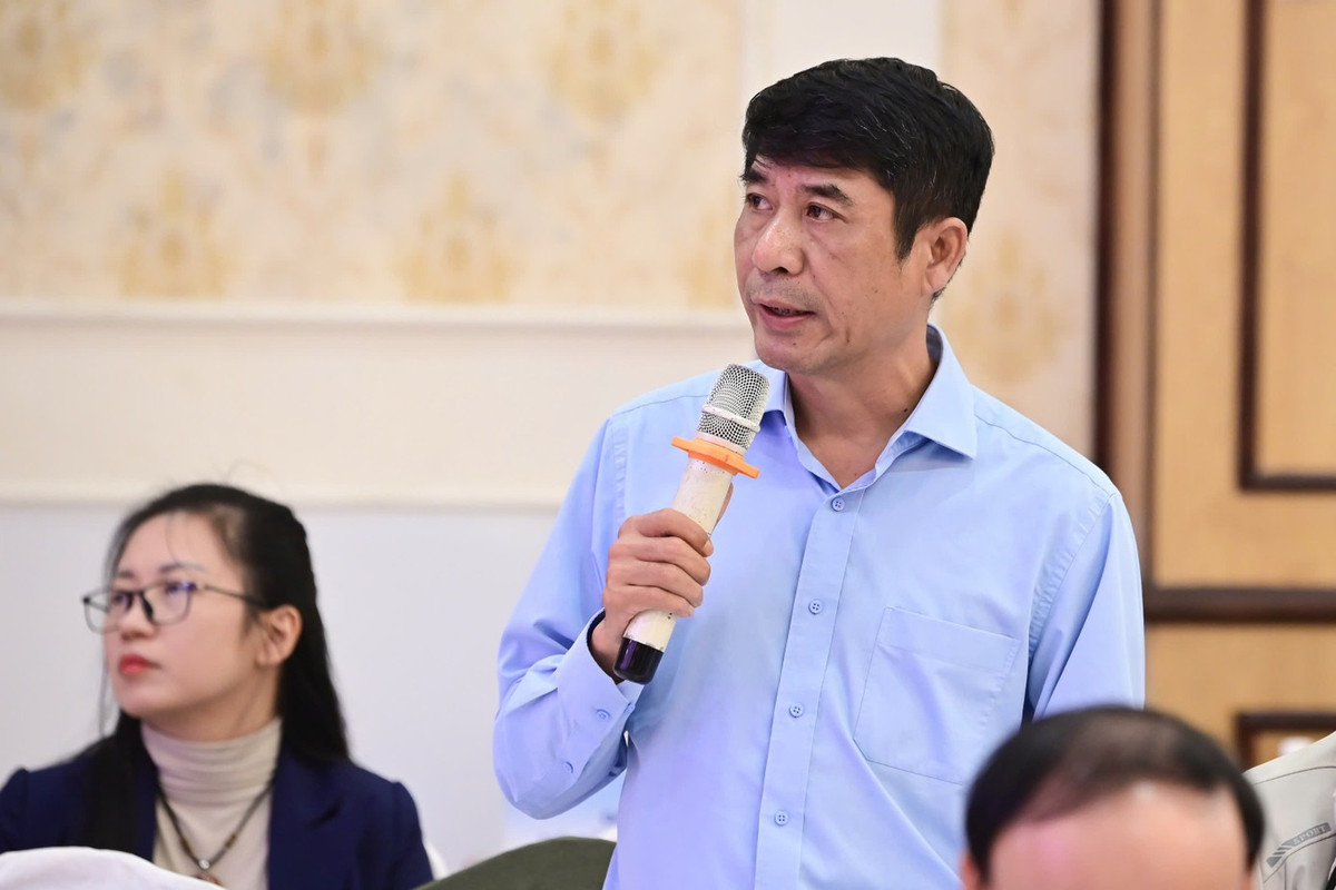 Ông Phan Tiến An, Trưởng phòng An toàn đập và Hồ chứa nước phát biểu tại Diễn đàn.