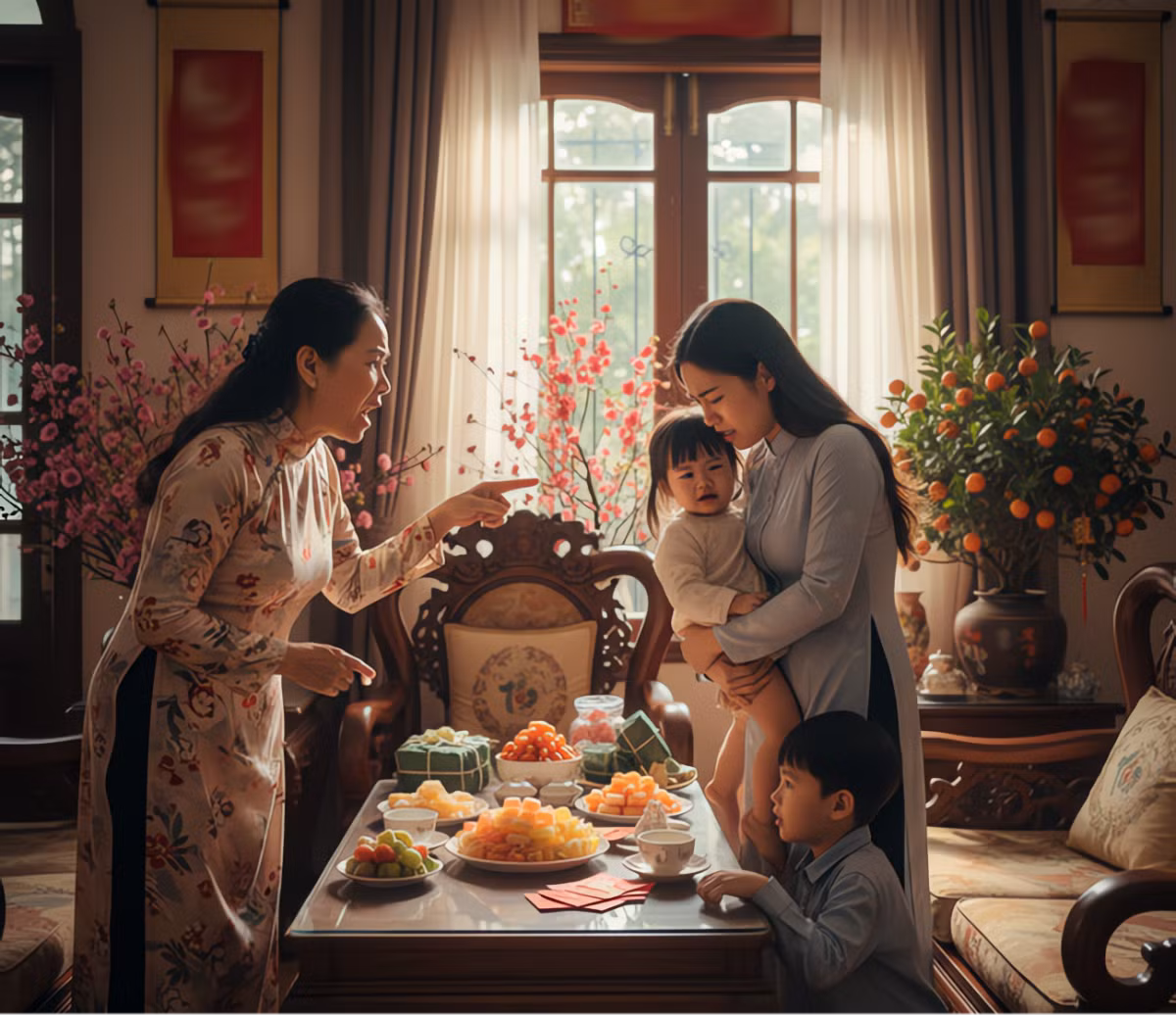 Tròn 7 cái Tết tôi mang danh "loại dâu con không nên nết" sau câu nói của mẹ chồng và quyết định dứt khoát của bố tụi nhỏ.