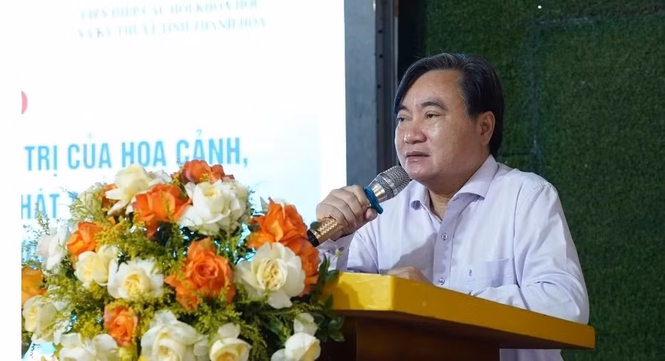 PGS.TS Phạm Quang Thao - Phó Chủ tịch Liên hiệp Hội Việt Nam phát biểu khai mạc