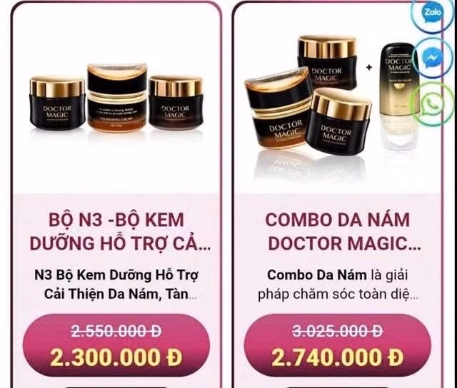 Mỹ phẩm Doctor Magic là sản phẩm được quảng cáo rầm rộ tại Thẩm mỹ viện Mailisa.