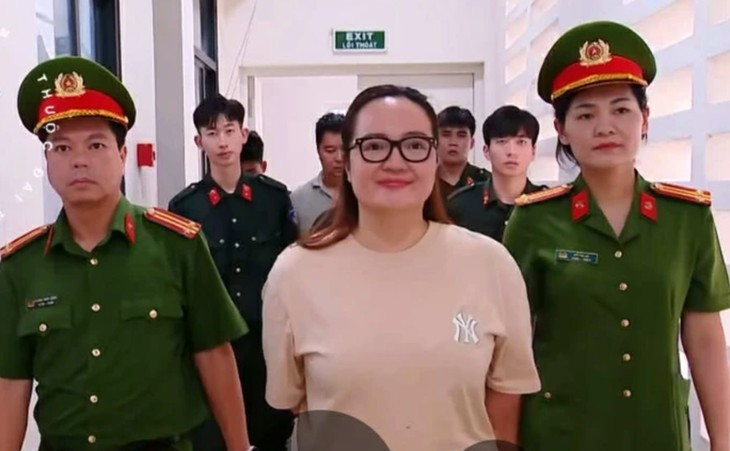 Hoàng Hường thời điểm bị bắt tạm giam- ảnh VTV