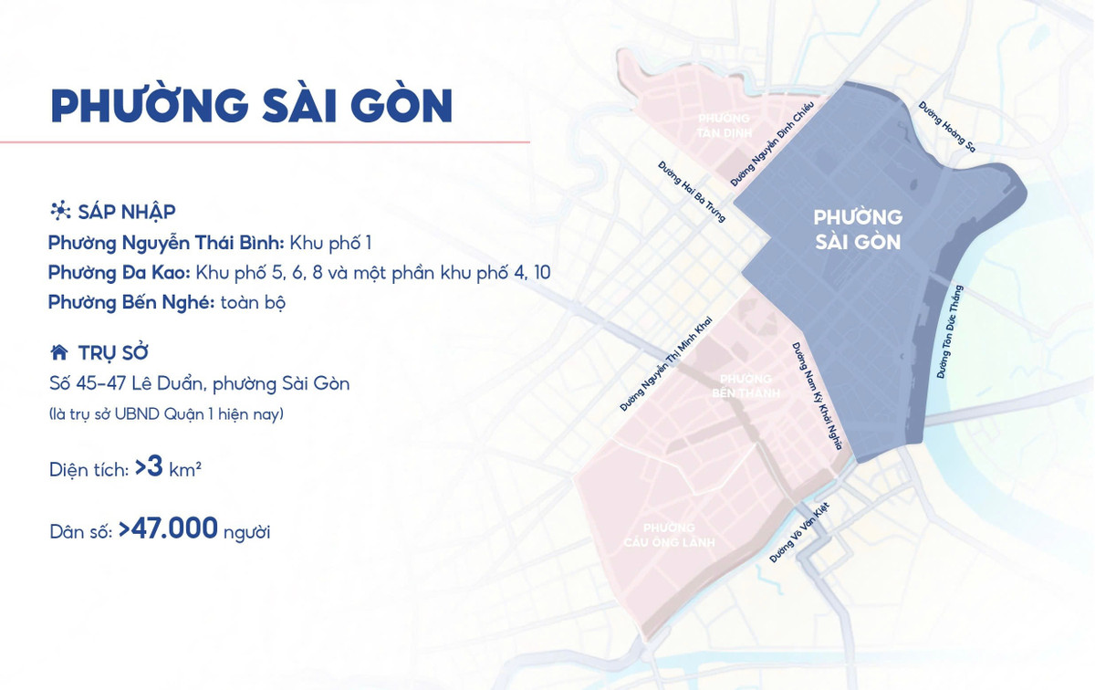 Bản đồ phường Sài Gòn. Đồ họa: Đại Bùi.