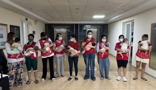 Những trẻ sơ sinh trong đường dây mang thai hộ được giải cứu.