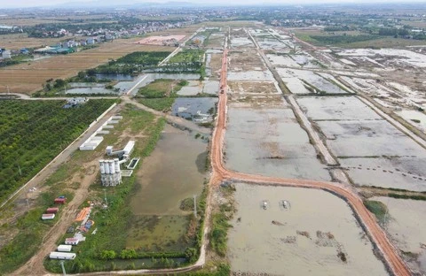 Trên công trường xây dựng sân bay Gia Bình gần 2.000 ha ở Bắc Ninh ngày đầu năm