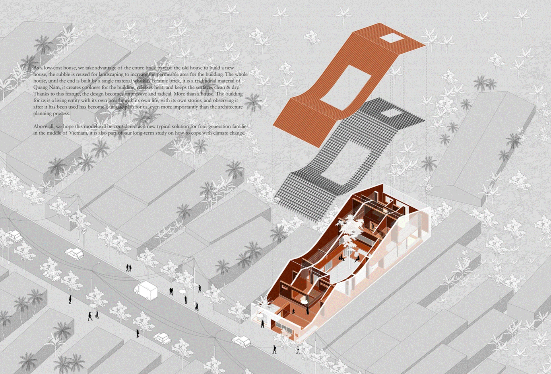 Giải pháp thiết kế này đem lại những cải thiện đáng kể về vi khí hậu (vùng khí quyển địa phương có khí hậu khác biệt với xung quanh).