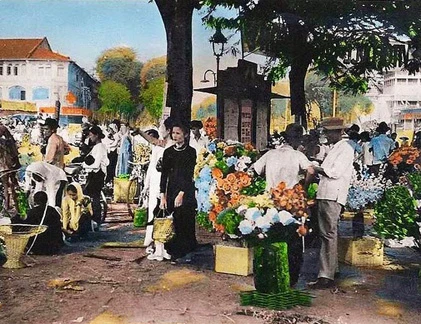 Ảnh hiếm về Tết Sài Gòn trên bưu thiếp thời thuộc địa