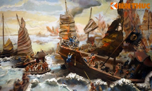 Khám phá trận Bạch Đằng 938 bi tráng qua mô hình cực đẹp