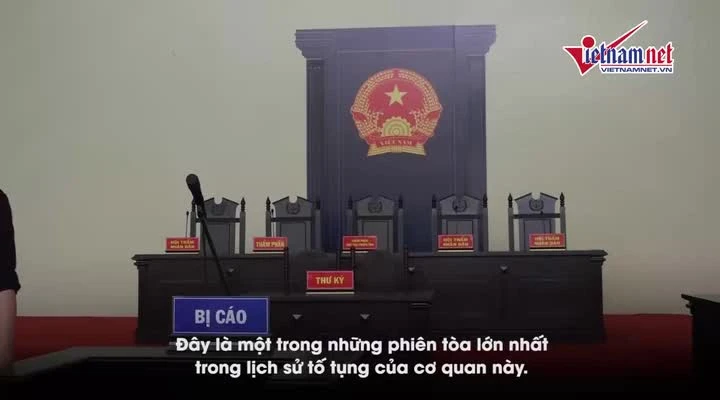 Video: Sân tòa 1000 m2 xử ông Phan Văn Vĩnh và hơn 90 đồng phạm