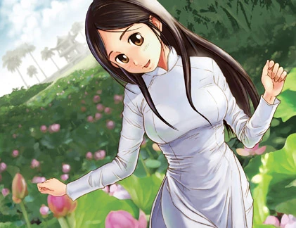 Áo dài Việt tuyệt đẹp trong tranh vẽ anime Nhật Bản