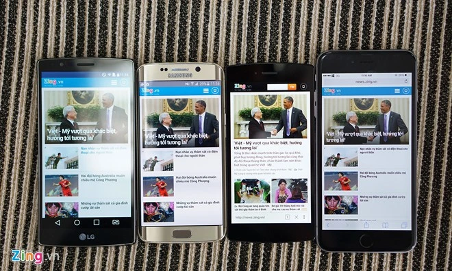 Đọ màn hình Bphone với các siêu phẩm của LG, Samsung, Apple