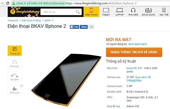Bphone 2 bất ngờ lộ diện với ảnh và cấu hình chi tiết