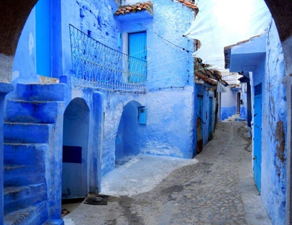 Lạc vào mê cung màu xanh kỳ lạ ở Morocco