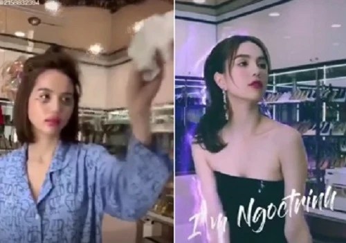 Video: Ngọc Trinh “lau gương biến hình” từ xấu kinh hoàng thành cực đẹp 