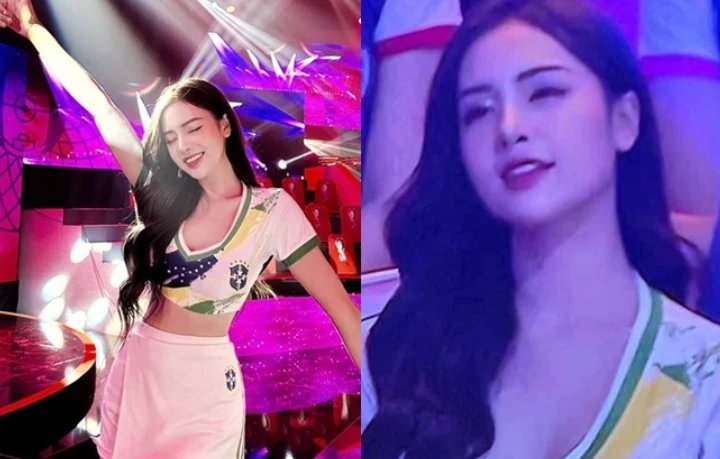 Hot girl 2K1 mặc áo tuyển Brazil kiếm 150 triệu/tháng