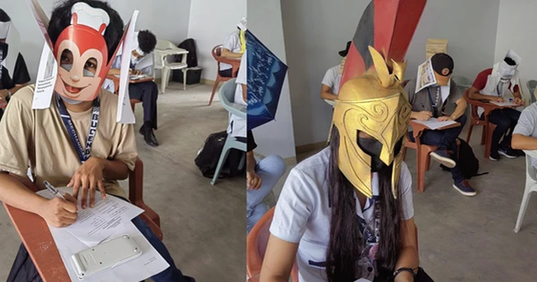 Video: Cười xỉu với mũ chống quay cóp của cô giáo Philippines