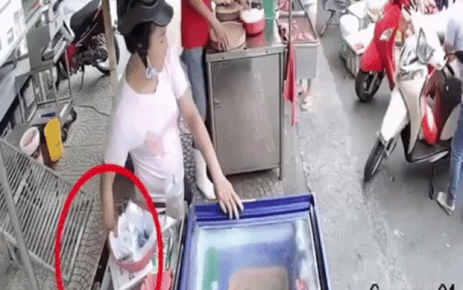 'Không làm muốn có ăn', gái xinh vào quán thịt trộm tiền 'Khong lam muon co an', gai xinh vao quan thit trom tien