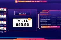 Biển số ngũ quý 8 trúng đấu giá hơn 2,6 tỷ đồng