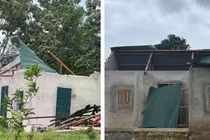 Hàng chục ngôi nhà ở Quảng Trị bị tốc mái, đổ sập do bão số 3 Wipha