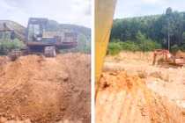 Bắt nhóm đối tượng khai thác đất trái phép ở Gia Lai