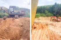 Bắt nhóm đối tượng khai thác đất trái phép ở Gia Lai