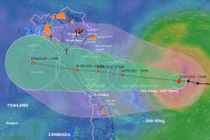 Dự báo càng vào gần đất liền, bão số 5 lại thêm tăng cấp
