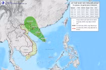 Áp thấp nhiệt đới đang hướng vào vịnh Bắc Bộ
