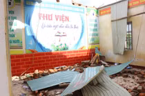 Trước ngày khai giảng ở ngôi trường bị bão số 5 tàn phá tan hoang