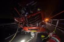 Tai nạn liên hoàn trên cao tốc ở Hà Tĩnh, giao thông ùn tắc kéo dài