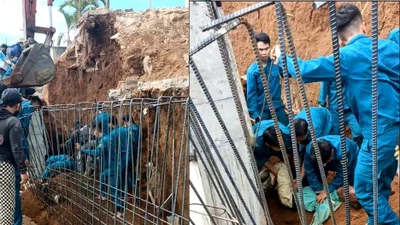 Thi công tường chắn sạt lở ở Quảng Ngãi, một công nhân bị đất đè tử vong