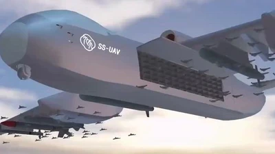  Đáng sợ "tàu sân bay" lơ lửng giữa trời, chứa 100 UAV