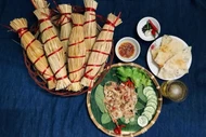 Đặc sản gói rơm khô giòn sần sật, món ngon lạ miệng của miền đất võ