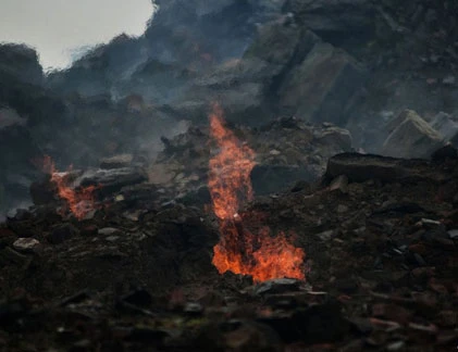 "Hỏa Diệm Sơn" thiêu đốt thị trấn than đá Ấn Độ