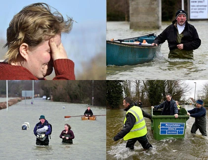 Khốn khổ cảnh chạy lụt của dân Anh