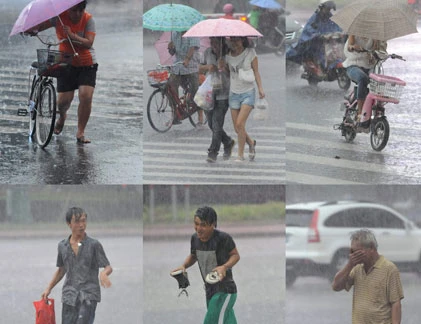 Trung Quốc bị bão Utor quần tơi tả