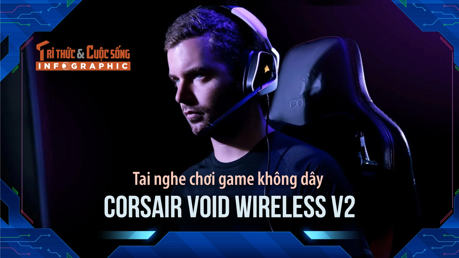[INFOGRAPHIC] Tai nghe chơi game không dây Corsair VOID Wireless V2