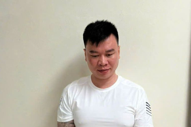 Đối tượng Lê Kim Thu tại Cơ quan điều tra. capture.png