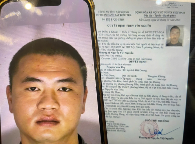 Đối tượng Nguyễn Văn Thụ và quyết định truy tìm. capture.png