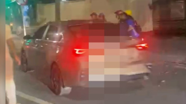 Ô tô gây tai nạn rồi bỏ chạy. Ảnh cắt từ clip 5.jpg