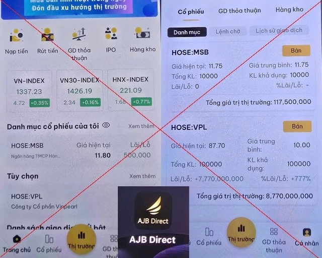 Công an Hà Nội cảnh báo lừa đảo qua app chứng khoán giả mạo