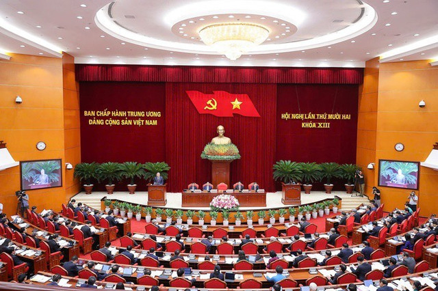 Toàn cảnh Hội nghị lần thứ 12 Ban Chấp hành Trung ương Đảng khóa XIII. Ảnh: TTXVN 90.jpg