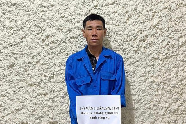 Đối tượng Lò Văn Luân tại cơ quan Công an. capture.png