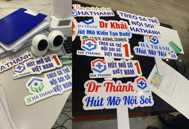Các biển quảng cáo, dụng cụ và tài liệu thu giữ tại cơ sở thẩm mỹ HT CLINIC. 25-1.jpg