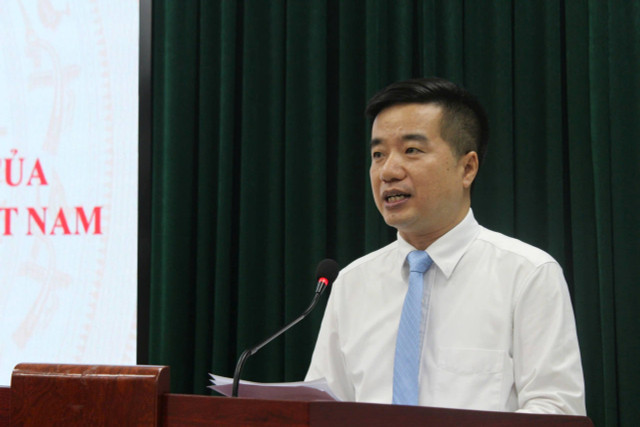 Ông Nguyễn Quyết Chiến, Tổng Thư ký VUSTA phát biểu khai mạc hội thảo. 1ac9f23d-7352-43f9-8a1d-b14c2b2a37e6-1.jpg