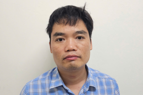 Đối tượng Lê Minh Giáp tại cơ quan Công an. capture-6985.png