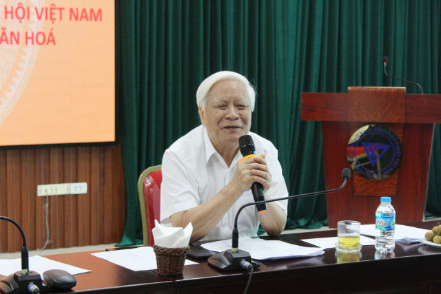 TS. Nguyễn Viết Chức - nguyên Phó Chủ nhiệm Ủy ban Văn hóa, Giáo dục của Quốc hội phát biểu bế mạc hội thảo. 0c2e14c9-5866-4886-8557-a9c9eb9ae6e2.jpg
