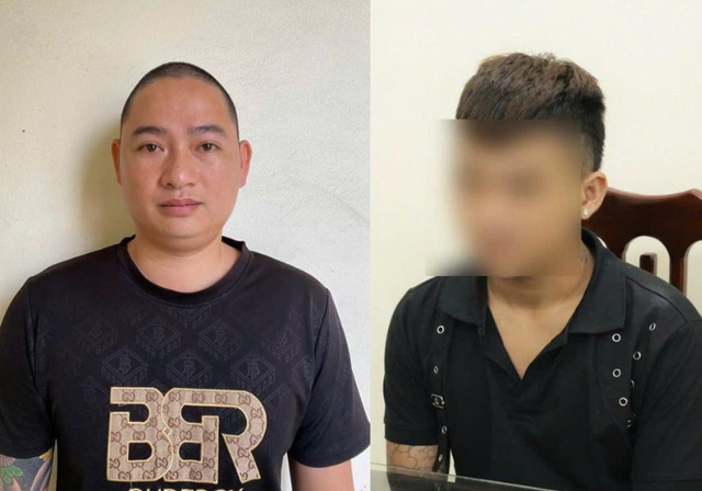 Hai đối tượng Hoàng và Hùng tại cơ quan Công an. capture-2577.png