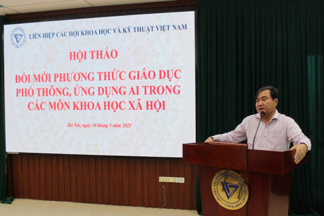 PGS.TS Phạm Quang Thao, Phó Chủ tịch VUSTA phát biểu tại hội thảo. 69c03b8b-8f72-452a-a020-e29bf90d0786.jpg