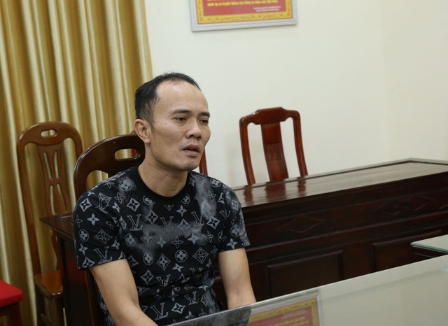 Đối tượng Phạm Đức Thọ tại cơ quan Công an. anh-2.jpg