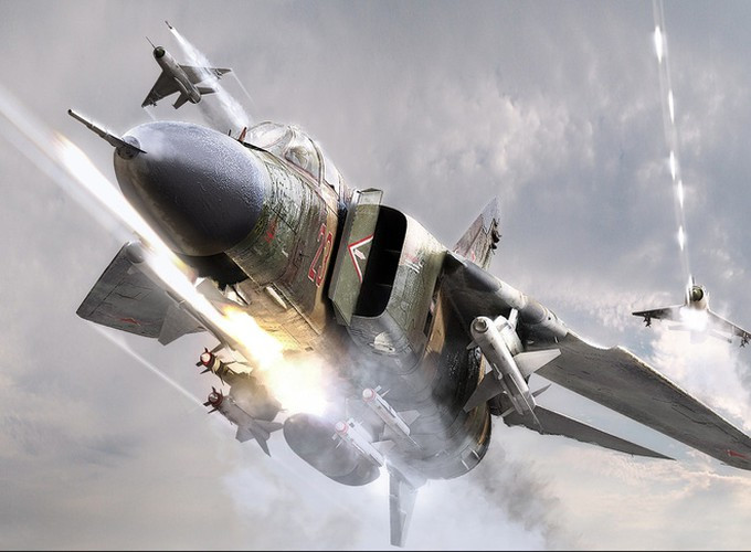 Thông tin ban đầu cho biết, ít nhất 4 tên lửa không đối đất đã được tiêm kích MiG-23 của LNA phóng về phía căn cứ Mitig.